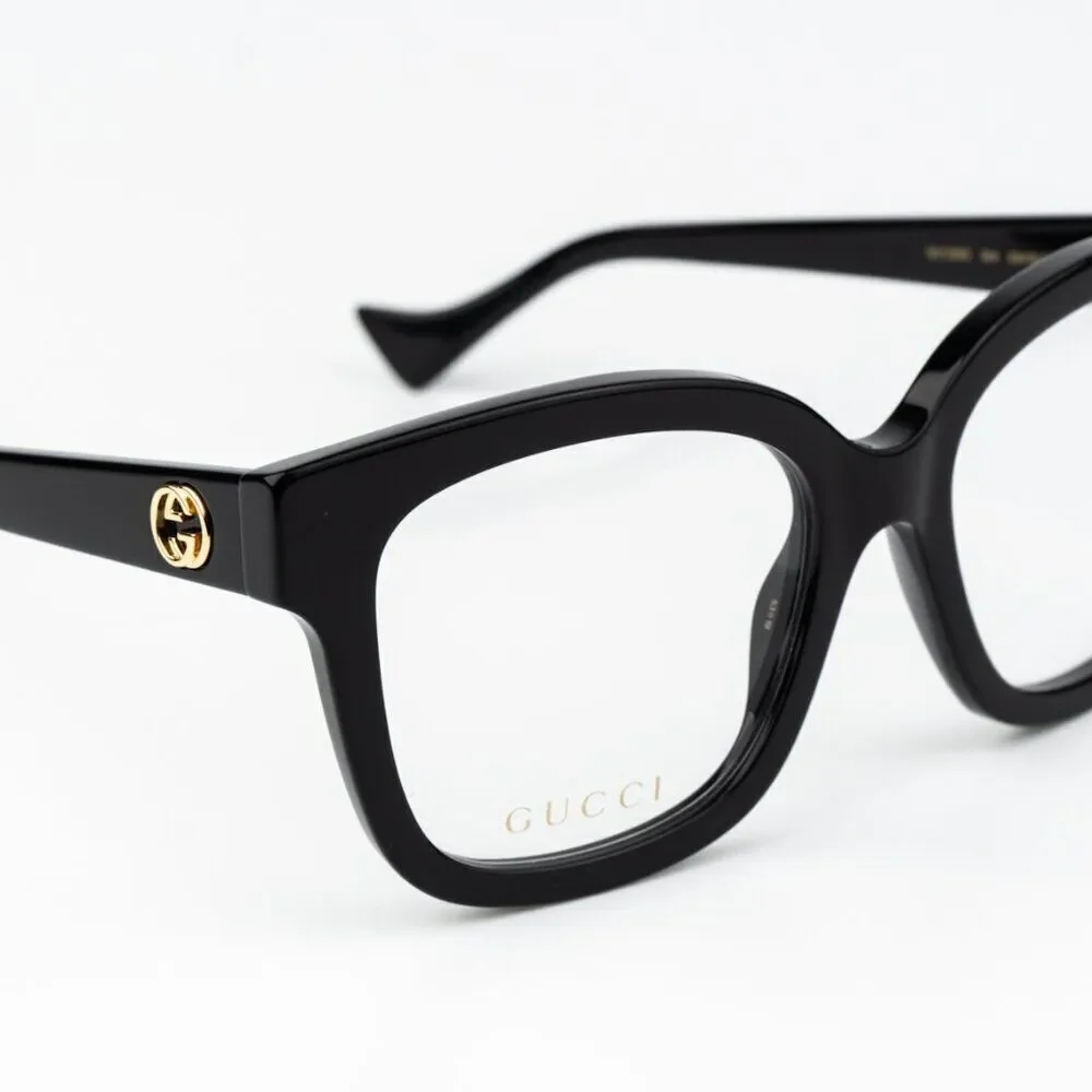 Gucci Women Eyeglasses Black Square GG1258O 004 BRAND NEW